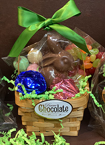 Easter Basket with chocolate rabit